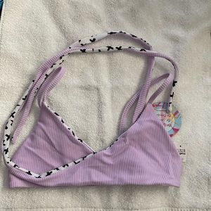 Moana Bikini Lilac Ribbed Top